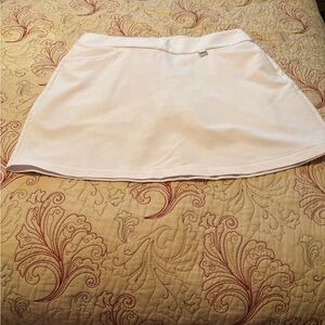 Greg Norman Collection White Women's Golf Skort with Subtle A-Line